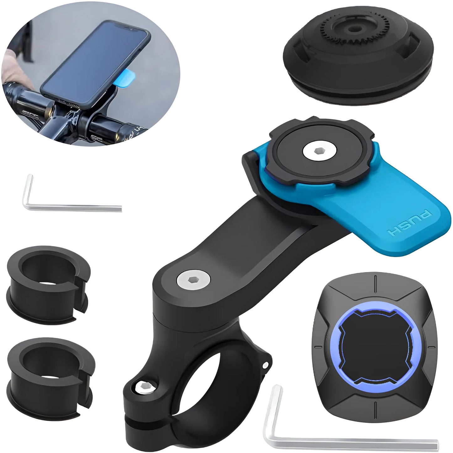 Anti-Shake Phone Mount — Quick-Release Bike Holder