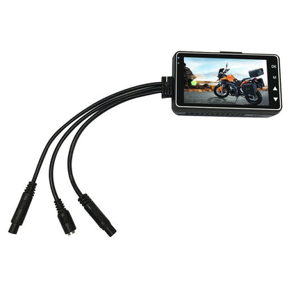 Motorcycle Dash Cam — Dual Lens, Waterproof, 12MP