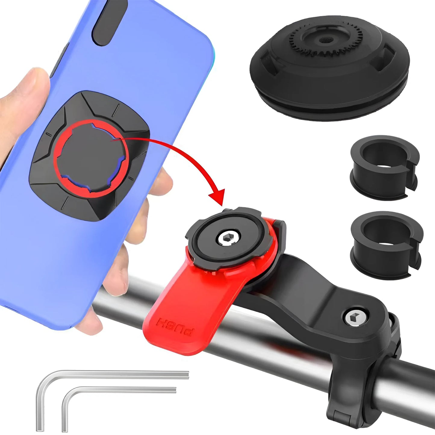 Anti-Shake Phone Mount — Quick-Release Bike Holder