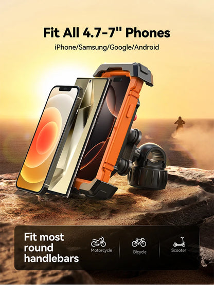 Anti-Shake Bike Phone Mount — Fits 4.7–7" Phones