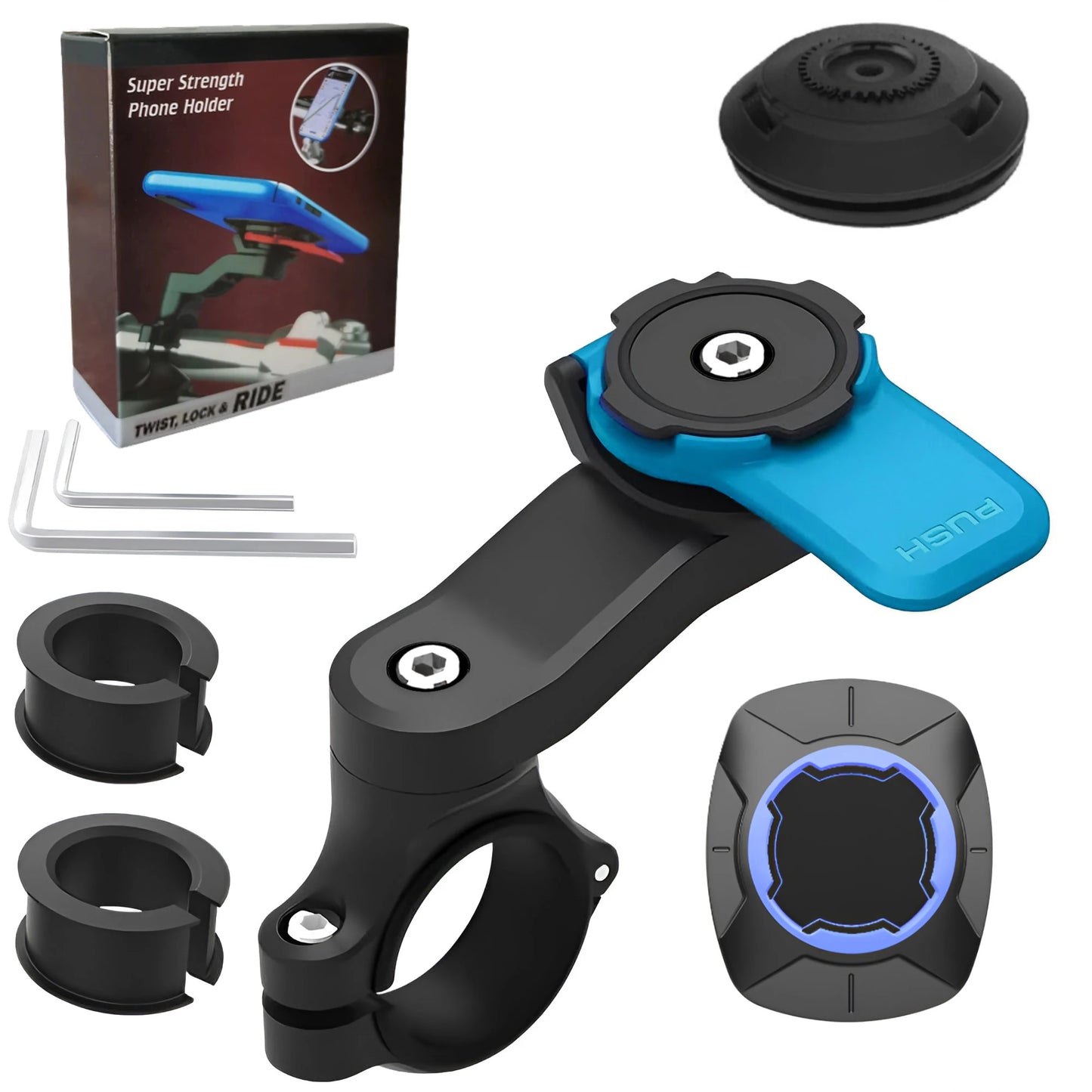 Anti-Shake Phone Mount — Quick-Release Bike Holder
