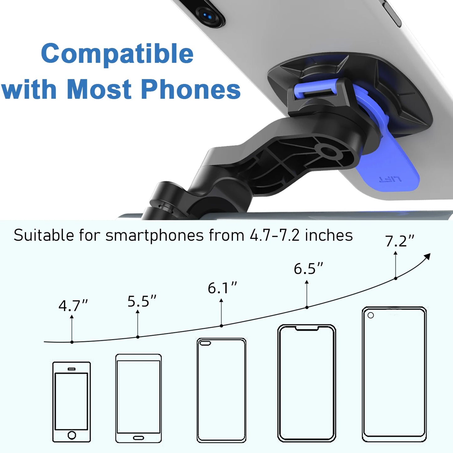 Anti-Shake Phone Mount — Quick-Release Bike Holder