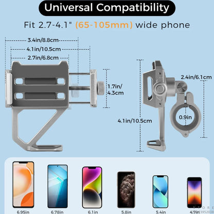 Aluminum Phone Mount — Handlebar Bike & Motorcycle